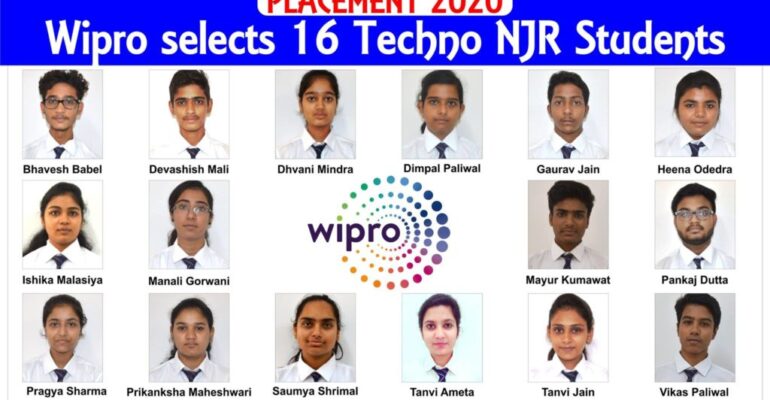 [ PLACEMENT 2020 ] Wipro selects 16 Techno NJR Students