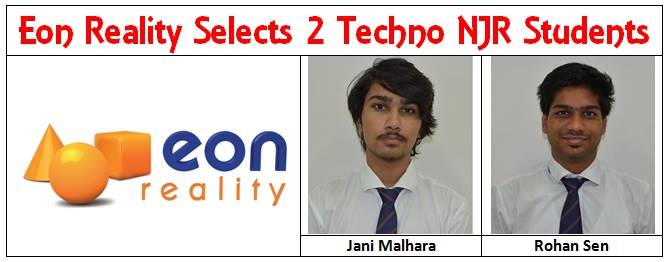 Eon Reality selects 2 students of Techno NJR
