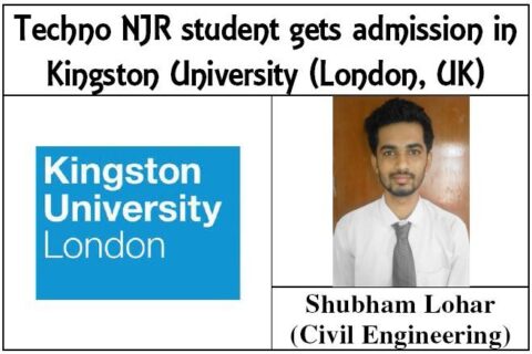 Techno NJR student secures admission in UK University