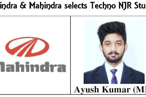 Mahindra & Mahindra selects Techno India NJR student