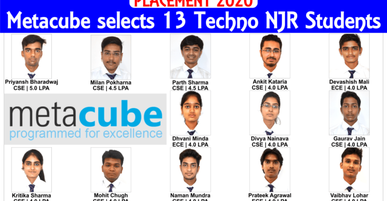 [ PLACEMENT 2020 ] Metacube selects 13 Techno NJR Students