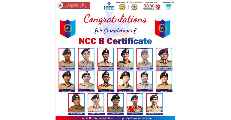 Techno NJR Cadets Achieve NCC B Certificate