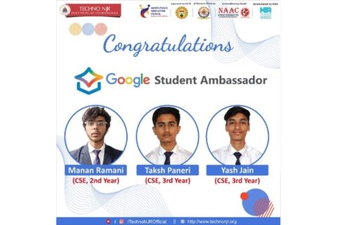 Techno NJR Students Selected as Google Student Ambassadors