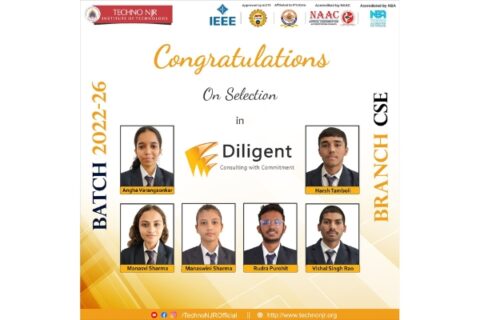 Techno NJR Students Selected in Diligent Placement Drive