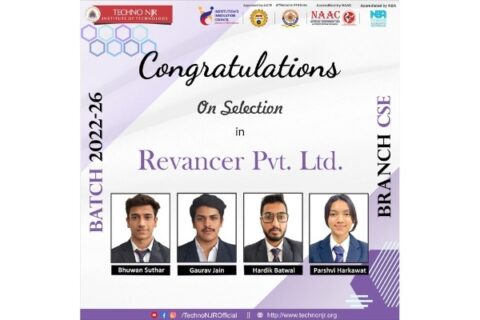 [Placement 2025-26] Techno NJR Students Selected in Revancer Pvt. Ltd.