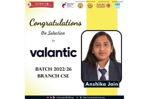 [ Placement 2025-26 ] Techno NJR Student Selected in Valantic