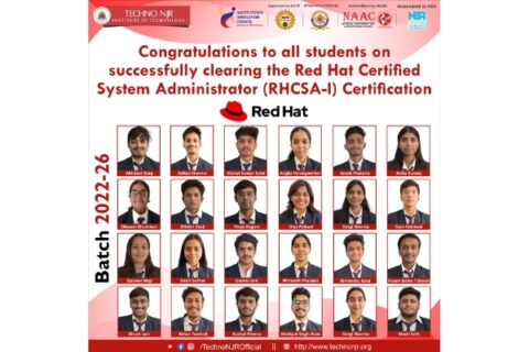 Celebrating Success: Techno NJR Students Clear Red Hat Certified System Administrator (RHCSA-I) Certification