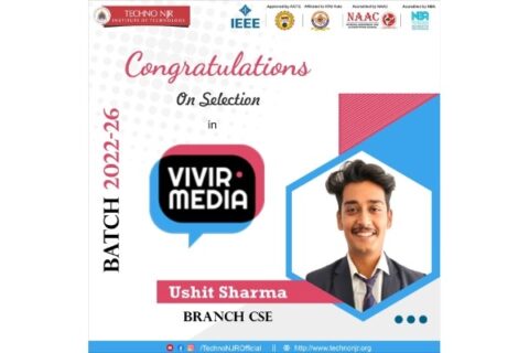 [ Placement 2025-26 ] Techno NJR Student Selected in Valantic