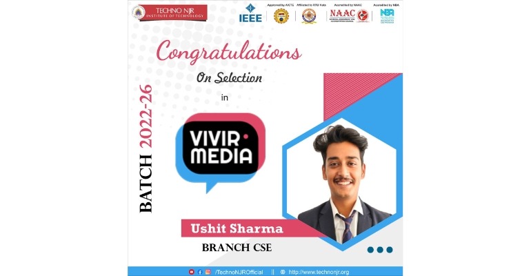 [ Placement 2025-26 ] Techno NJR Student Selected in Valantic