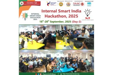 Internal Smart India Hackathon 2025 – Day 2 Highlights at Techno NJR Institute of Technology
