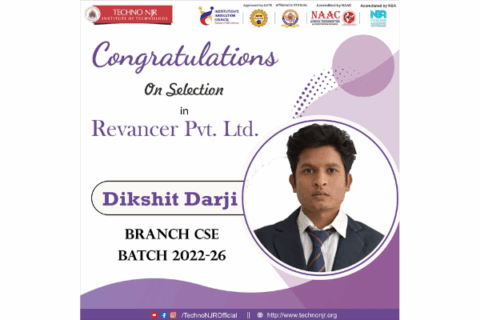 [Placement 2025-26] Techno NJR Student Selected by Revancer Pvt. Ltd.