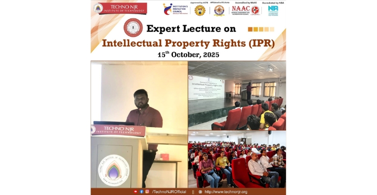 Expert Lecture on Intellectual Property Rights Conducted at Techno NJR Institute of Technology
