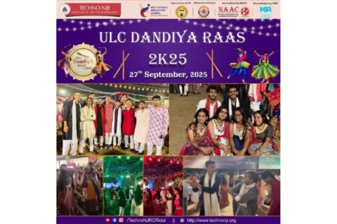 Techno NJR Institute of Technology Celebrates Vibrant Garba Night at ULC Dandiya Raas 2K25