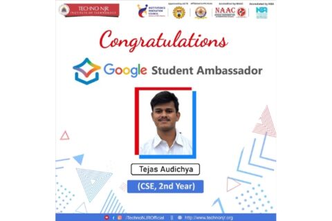 Techno NJR Student Selected as Google Student Ambassador