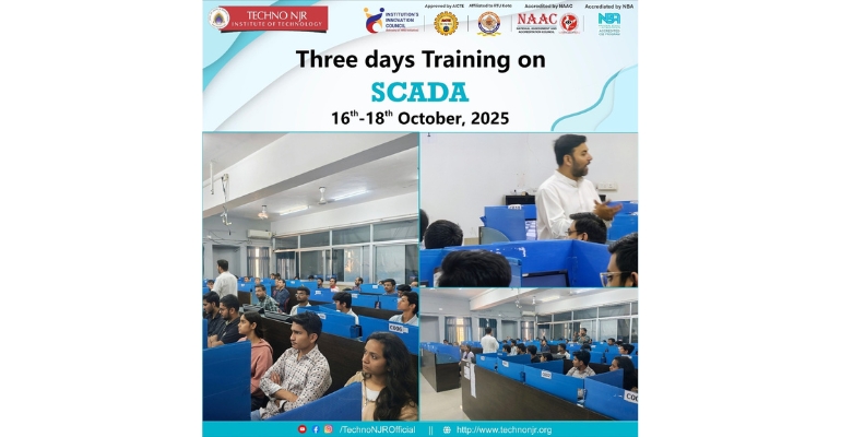 Techno NJR Institute of Technology Conducts Three-Day SCADA Training Program