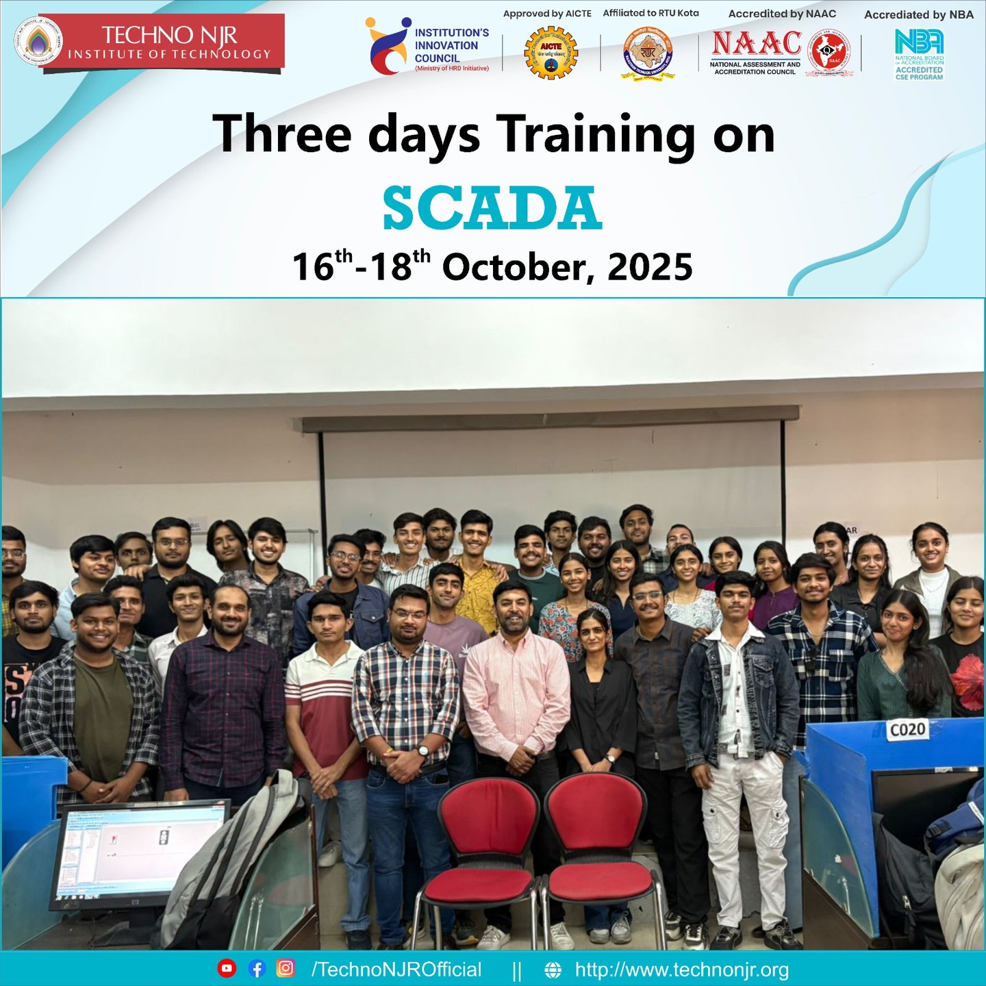 Techno NJR Institute of Technology Conducts Three-Day SCADA Training Program